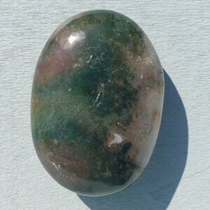 Moss Agate Palm Stone Pillow (120)